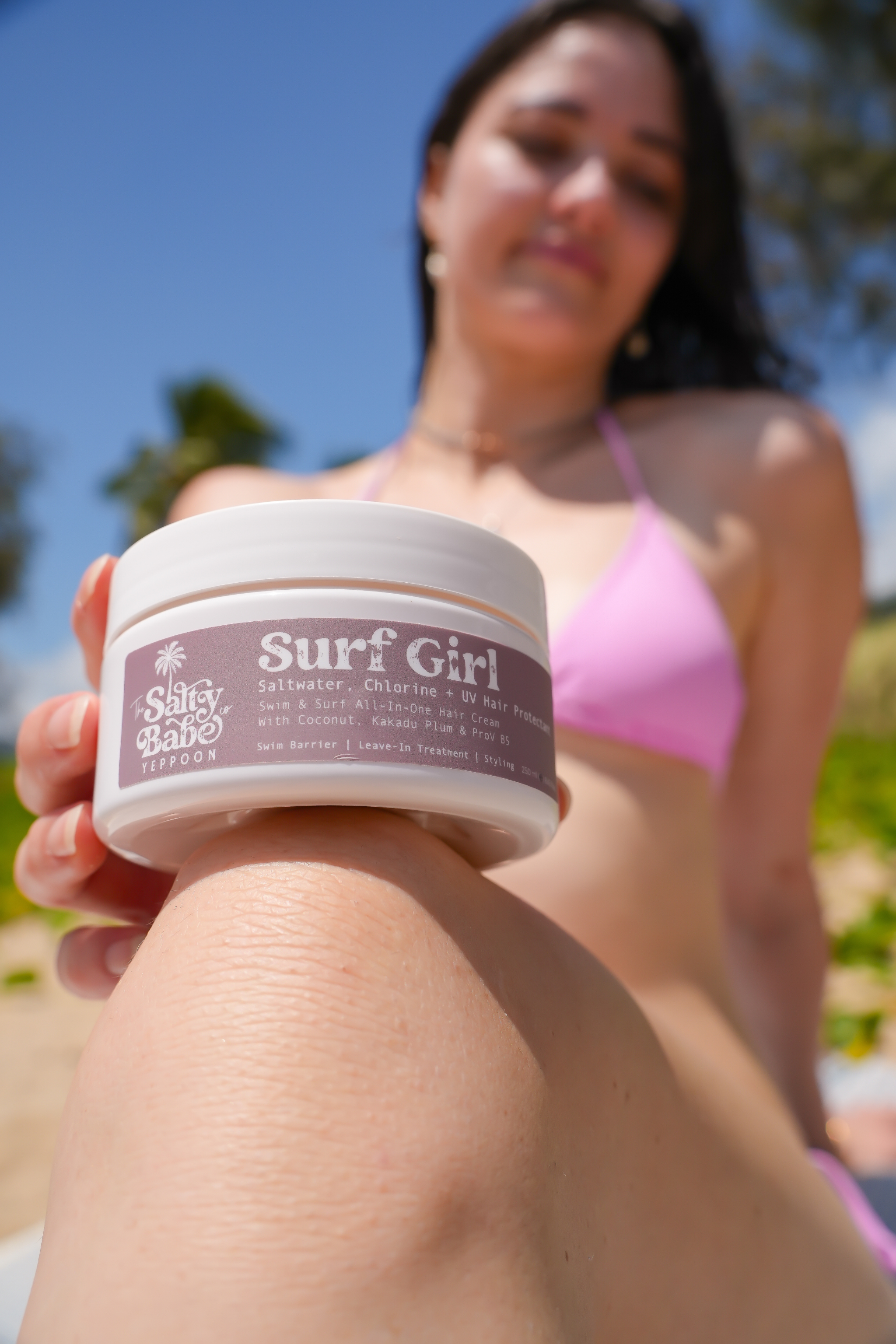 Silicone-Free Swim Hair Protectant (Reef-Friendly) - Chlorine, Salt + UV Defense